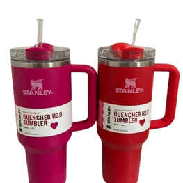 Stanley H2.0  Red Cosmo Pink Valentines Day Tumbler (40oz limited Edition 💘)