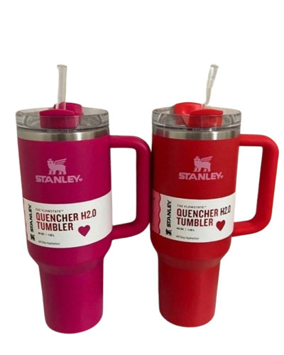 Stanley H2.0  Red Cosmo Pink Valentines Day Tumbler (40oz limited Edition 💘)